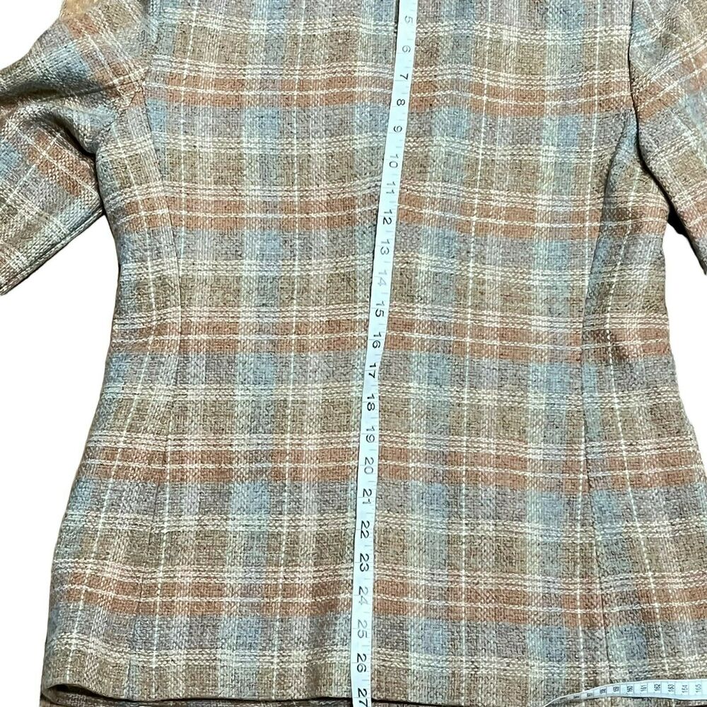 Vtg 1960s Jack Winter Womens School Girl Plaid Two Piece Blazer Skirt Suit S/M - Picture 8 of 15